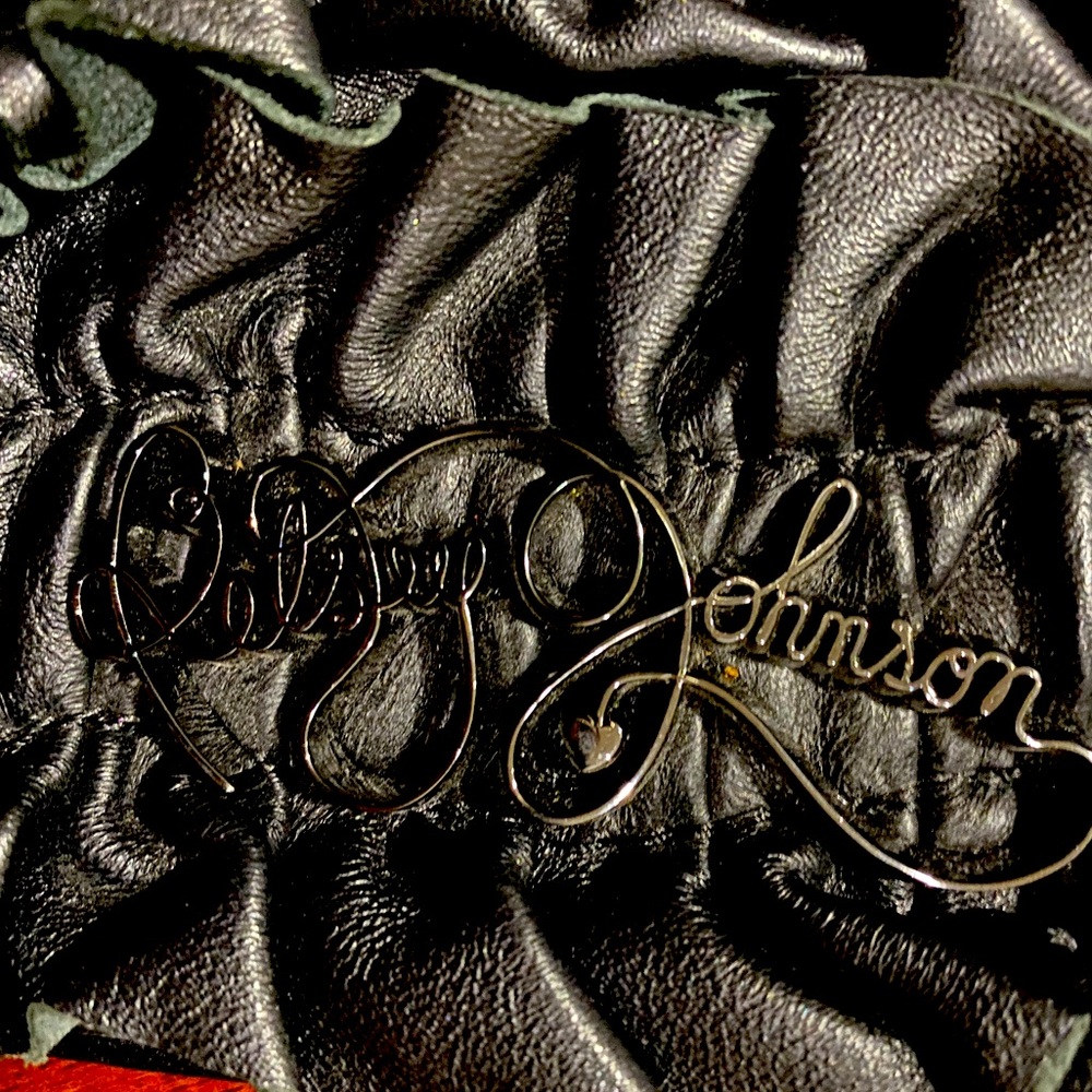 Ruffle Betsey Johnson clutch with strap